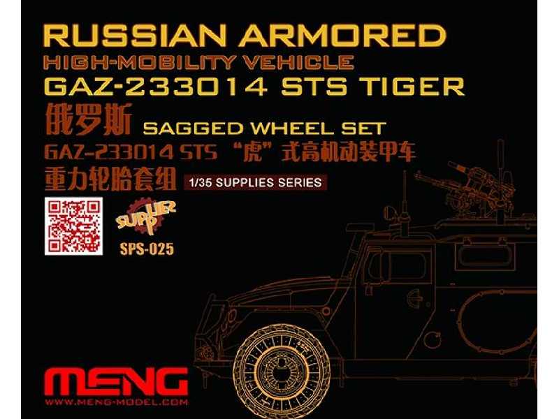 GAZ-233014 STS Tiger Sagged - zestaw kół - żywica - zdjęcie 1