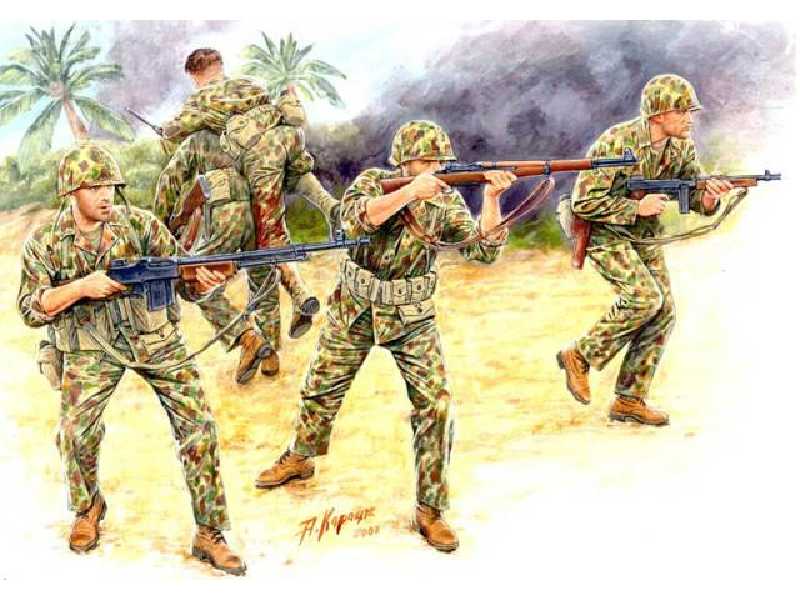 Figurki - Amerykańscy Marines - Tarawa, listopad 1943 - zdjęcie 1 Figurki - Amerykańscy Marines - Tarawa, listopad 1943 - zdjęcie 1