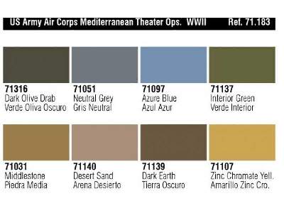 Zestaw farb Model Air US Army Air Corps (MTO) WWII - 8 szt. - zdjęcie 3
