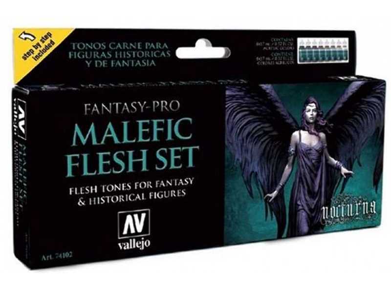 Zestaw farb Fantasy Pro - Malefic Flesh Set - 8 szt. - zdjęcie 1 Zestaw farb Fantasy Pro - Malefic Flesh Set - 8 szt. - zdjęcie 1