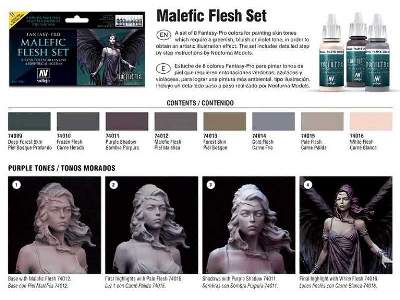 Zestaw farb Fantasy Pro - Malefic Flesh Set - 8 szt. - zdjęcie 4