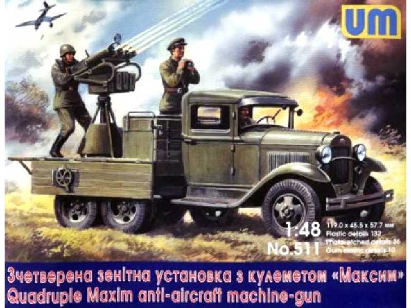 Poczwórny Maxim przeciwlotniczy na ciężarówce GAZ-AAA - zdjęcie 1 Poczwórny Maxim przeciwlotniczy na ciężarówce GAZ-AAA - zdjęcie 1