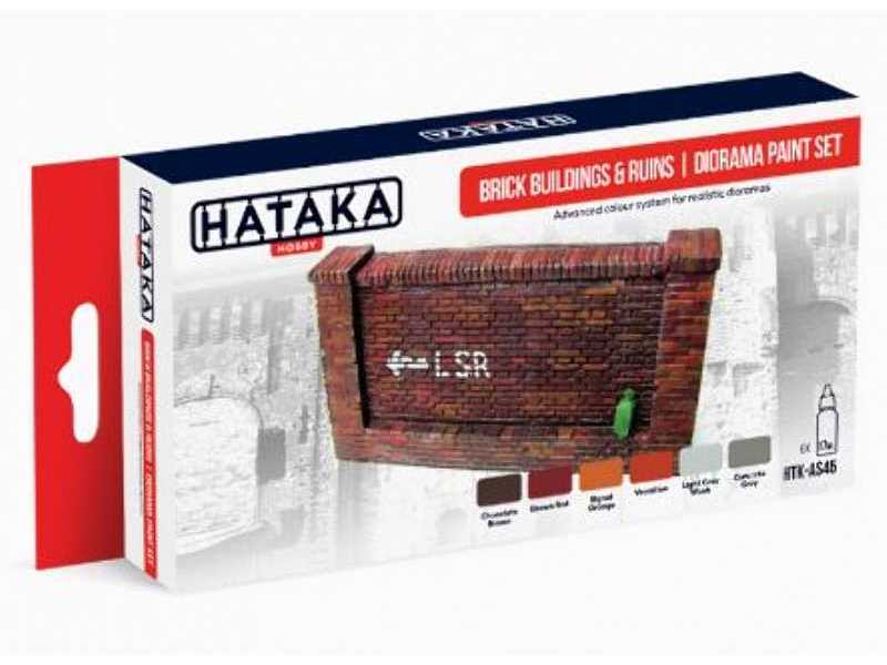 Brick buildings & ruins / diorama paint set - zdjęcie 1 Brick buildings & ruins / diorama paint set - zdjęcie 1