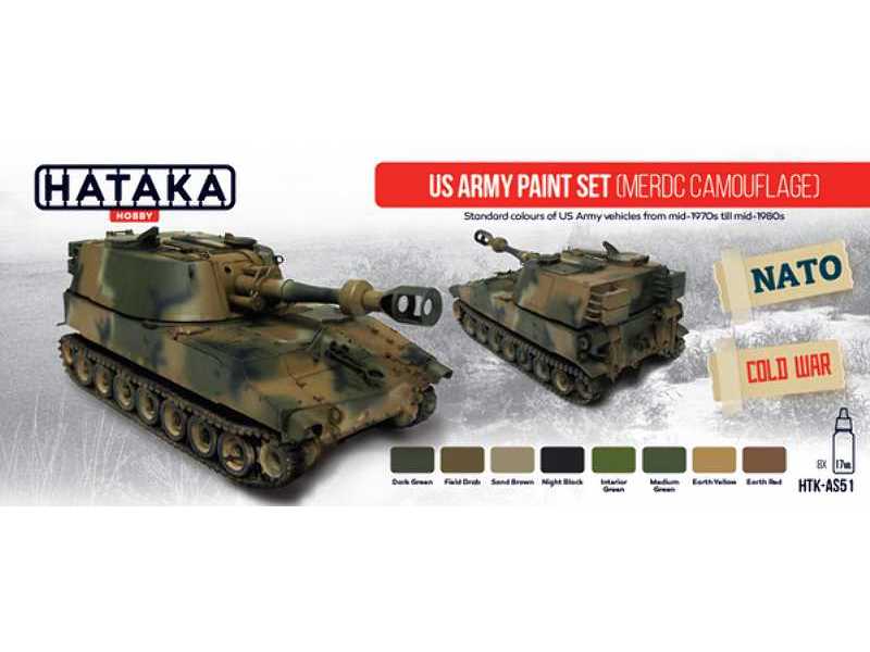 HTK-AS51 US Army paint set (MERDC camouflage) - zdjęcie 1 HTK-AS51 US Army paint set (MERDC camouflage) - zdjęcie 1