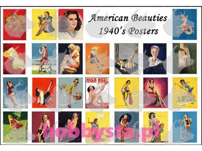 Drukowane plakaty - American Beauties 1940's - zdjęcie 1