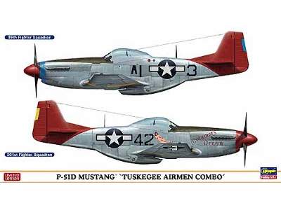 P-51d Mustang &quot;tuskegee Airmen Combo&quot; (Two Kits In The - zdjęcie 1
