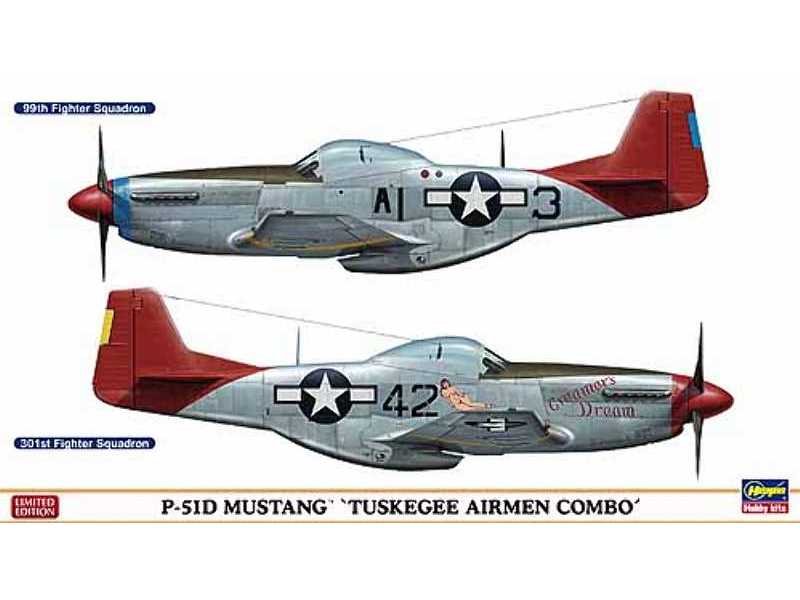 P-51d Mustang "tuskegee Airmen Combo" (Two Kits In The - zdjęcie 1 P-51d Mustang "tuskegee Airmen Combo" (Two Kits In The - zdjęcie 1
