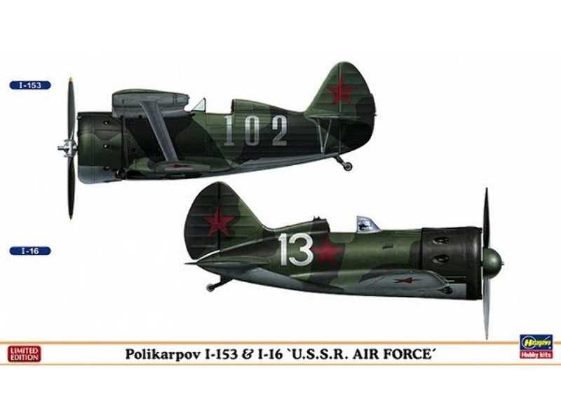 Polikarpov I-153 & I-16 "USSR Air Force" (2 Kits) - zdjęcie 1 Polikarpov I-153 & I-16 "USSR Air Force" (2 Kits) - zdjęcie 1