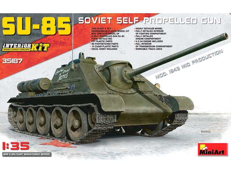 SU-85 sowieckie działo samobieżne - z wnętrzem - zdjęcie 1 SU-85 sowieckie działo samobieżne - z wnętrzem - zdjęcie 1