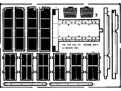 He 111 bomb bay 1/48 - Monogram - zdjęcie 1