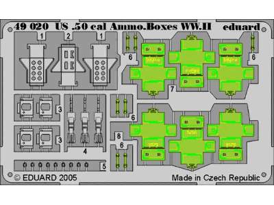 US Cal.0.50 Ammo.  Boxes WWII 1/48 - zdjęcie 1