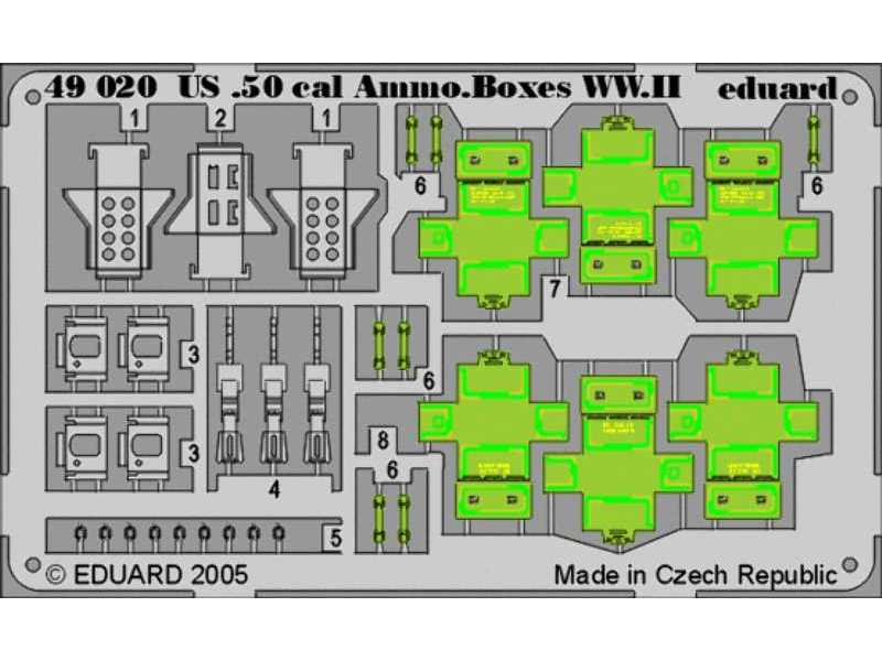 US Cal.0.50 Ammo.  Boxes WWII 1/48 - zdjęcie 1
