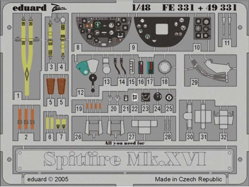 Spitfire Mk. XVI 1/48 - Italeri - zdjęcie 1 Spitfire Mk. XVI 1/48 - Italeri - zdjęcie 1
