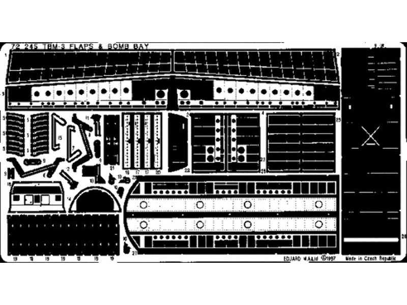 TBM-3 Avenger flaps & bomb bay 1/72 - Hasegawa - zdjęcie 1