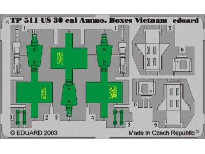 US Cal.0.30 Ammo.  Boxes Vietnam 1/35 - zdjęcie 1