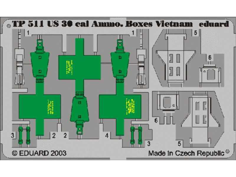 US Cal.0.30 Ammo. Boxes Vietnam 1/35 - zdjęcie 1 US Cal.0.30 Ammo. Boxes Vietnam 1/35 - zdjęcie 1