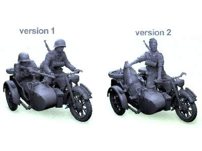 Niemiecki motocykl BMW R-12 z załogą - zdjęcie 2