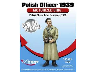 Polski Oficer Broni Pancernej 1939 [Figurka z Białego Metalu] - zdjęcie 1