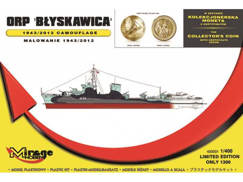 ORP 'BŁYSKAWICA' 1943/2012 camouflage [with the Collector's Coin - zdjęcie 1 ORP 'BŁYSKAWICA' 1943/2012 camouflage [with the Collector's Coin - zdjęcie 1