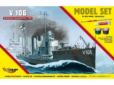 'V106'  (Niemiecki Okręt Torpedowy z I WŚ) (MODEL SET) - zdjęcie 1
