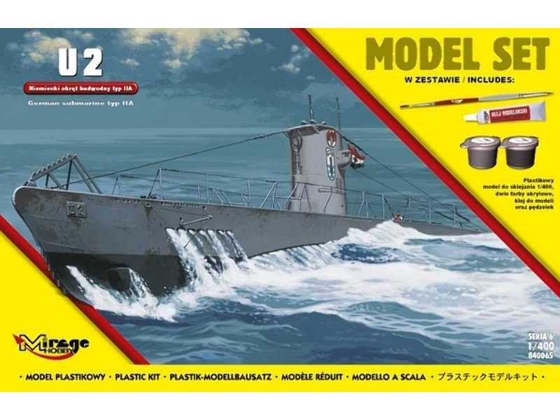 'U2'  (Niemiecki Okręt Podwodny z II WŚ typ IIA) (MODEL SET) - zdjęcie 1