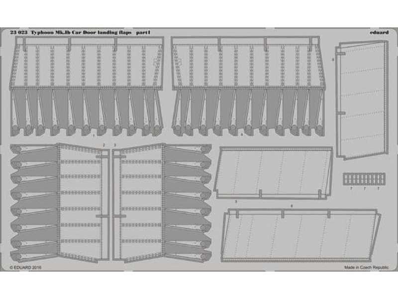 Typhoon Mk. Ib Car Door landing flaps 1/24 - Airfix - zdjęcie 1 Typhoon Mk. Ib Car Door landing flaps 1/24 - Airfix - zdjęcie 1