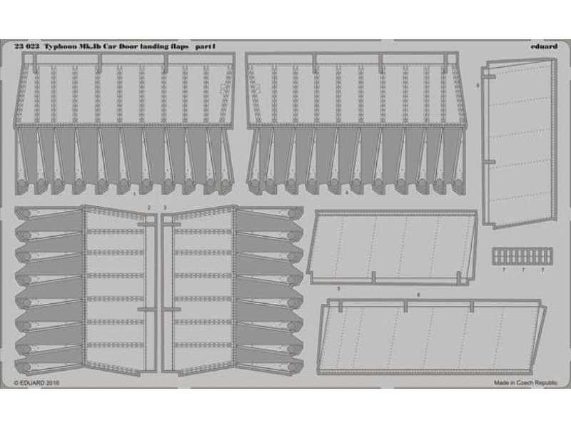 Typhoon Mk. Ib Car Door landing flaps 1/24 - Airfix - zdjęcie 1