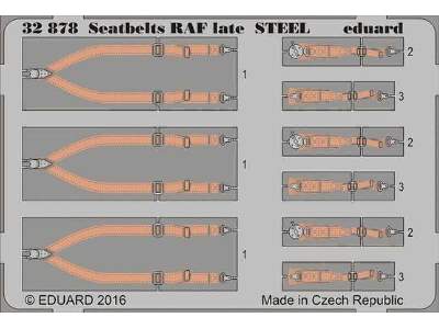 Seatbelts RAF late STEEL 1/32 - zdjęcie 1