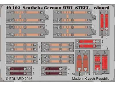 Seatbelts German WWI STEEL 1/48 - zdjęcie 1