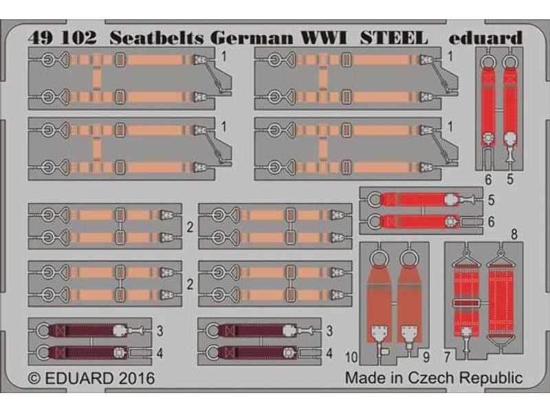 Seatbelts German WWI STEEL 1/48 - zdjęcie 1