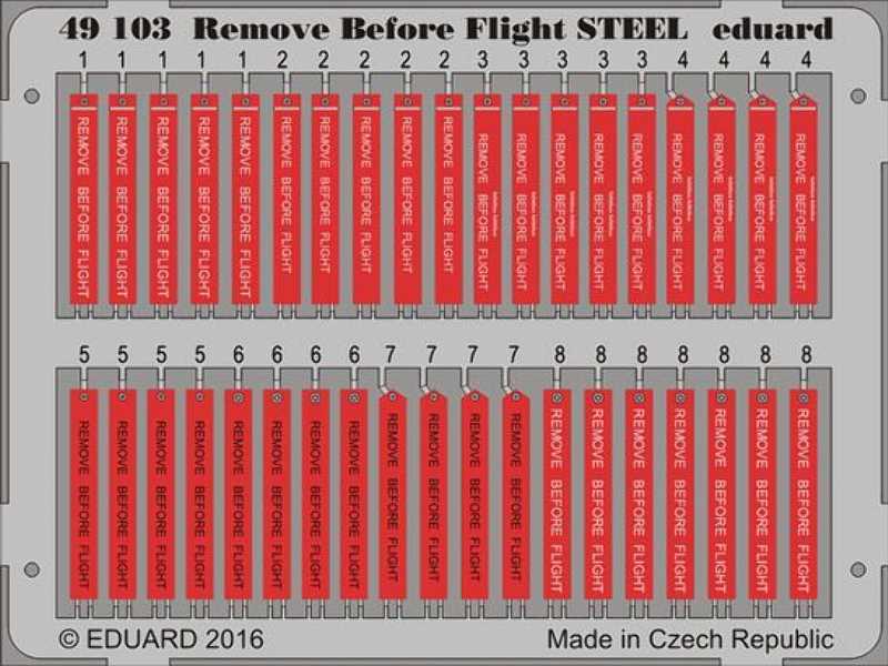 Remove Before Flight STEEL 1/48 - zdjęcie 1 Remove Before Flight STEEL 1/48 - zdjęcie 1