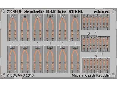 Seatbelts RAF late STEEL 1/72 - zdjęcie 1