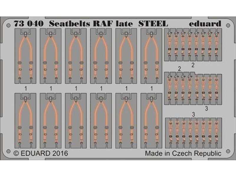 Seatbelts RAF late STEEL 1/72 - zdjęcie 1