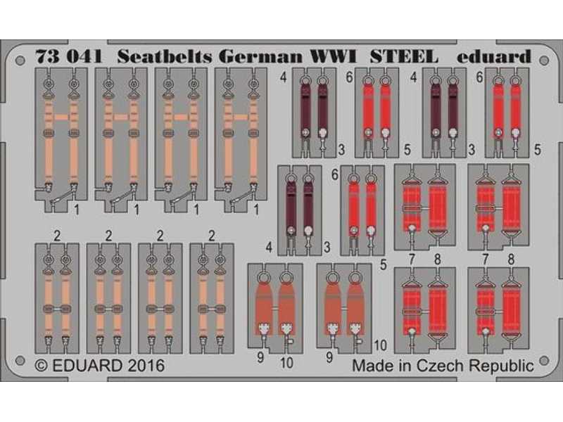 Seatbelts German WWI STEEL 1/72 - zdjęcie 1 Seatbelts German WWI STEEL 1/72 - zdjęcie 1
