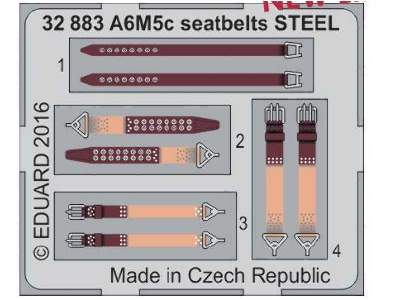 A6M5c seatbelts STEEL 1/32 - Hasegawa - zdjęcie 1
