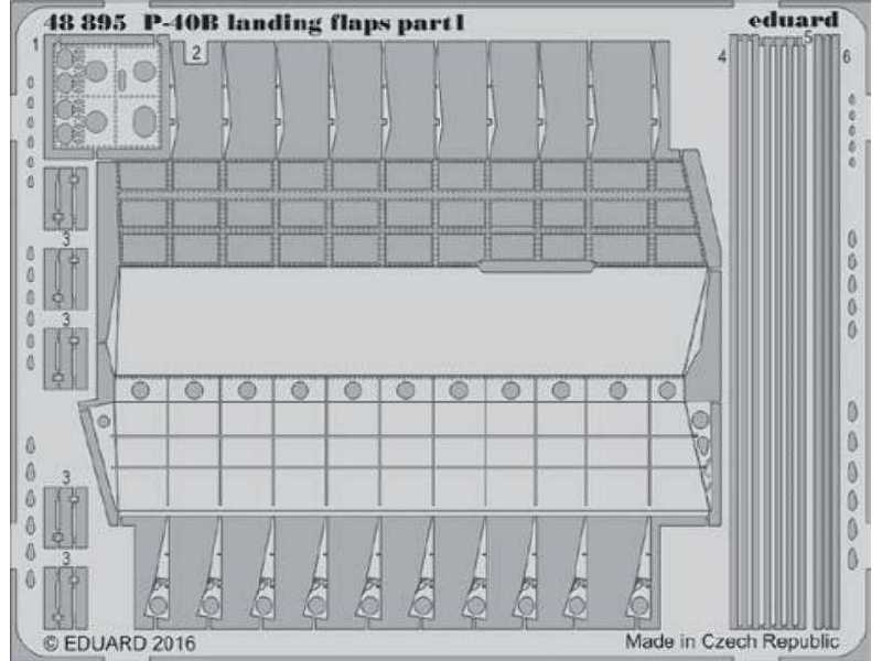 P-40B landing flaps 1/48 - Airfix - zdjęcie 1