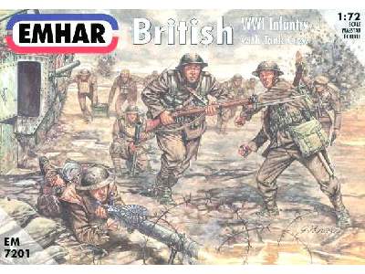 Figurki Brytyjska piechota z załogą czołgu - I Wojna Światowa - zdjęcie 1