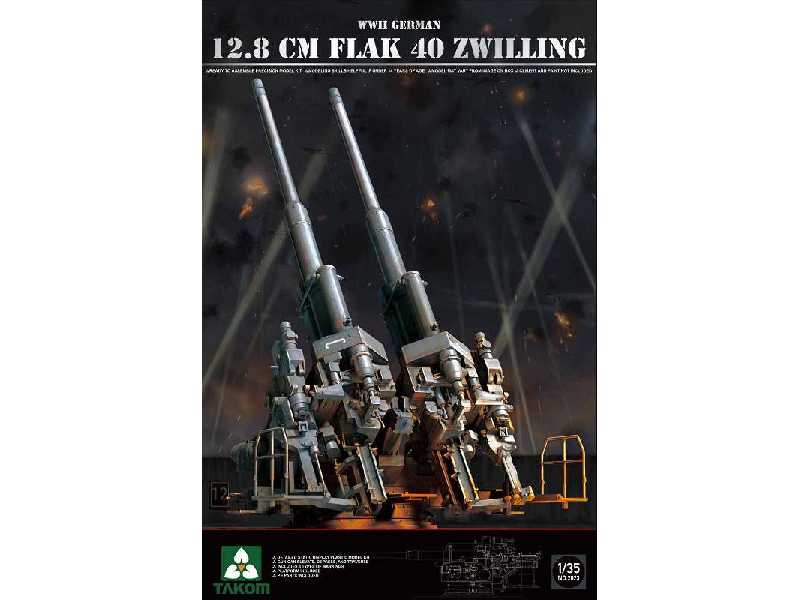 12,8 cm FlaK 40 Zwilling niemieckie działo przeciwlotnicze - zdjęcie 1