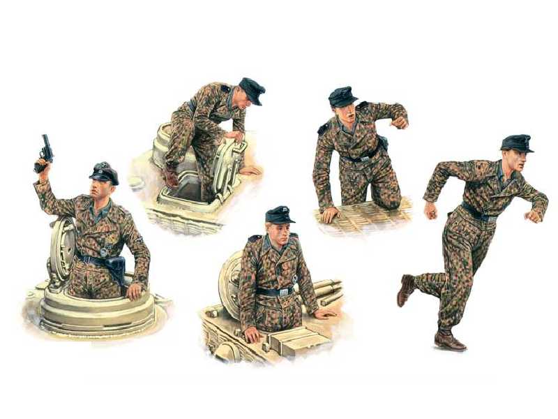 Figurki Niemieccy czołgiści - Francja 1944 - zdjęcie 1 Figurki Niemieccy czołgiści - Francja 1944 - zdjęcie 1