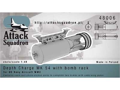 Bomba głebinowa Mk 54 - US Navy - 2 szt (Depth Charges MK 54 - U - zdjęcie 2