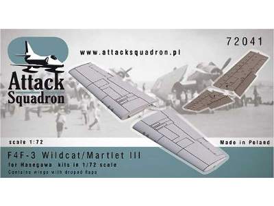 F4F-3 Wildcat/Martlet III skrzydła z klapami (F4F-3 wings for Ha - zdjęcie 1