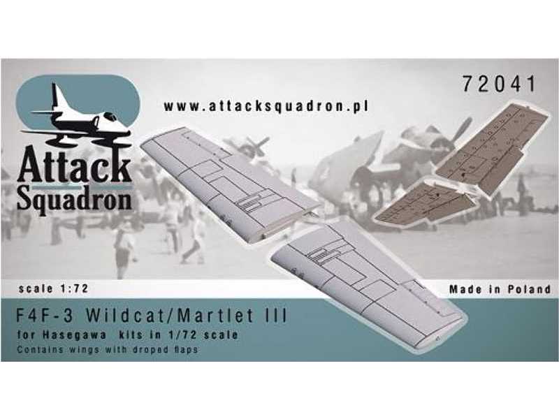 F4F-3 Wildcat/Martlet III skrzydła z klapami (F4F-3 wings for Ha - zdjęcie 1