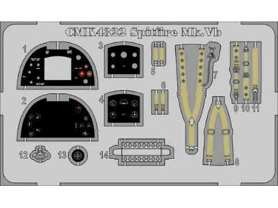 Spitfire Mk.Vb - Interior set 1/48 for Airfix kit - zdjęcie 4