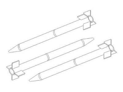 HVAR Rocket 5 inch (3 pcs) 1/32 - zdjęcie 3