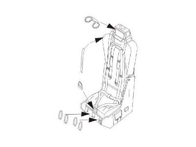 MB.GQ-7A Ejection seat (European F-104G) 1/32 for Has./Rev./Ita. - zdjęcie 1