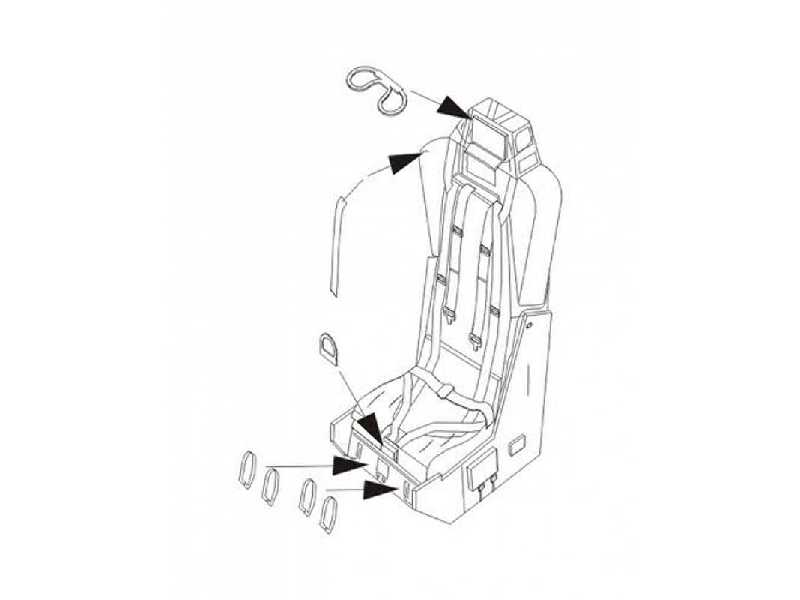MB.GQ-7A Ejection seat (European F-104G) 1/32 for Has./Rev./Ita. - zdjęcie 1 MB.GQ-7A Ejection seat (European F-104G) 1/32 for Has./Rev./Ita. - zdjęcie 1
