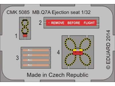 MB.GQ-7A Ejection seat (European F-104G) 1/32 for Has./Rev./Ita. - zdjęcie 6