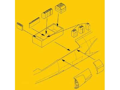 F-104G/S Electronics and Ammo Boxes Set - zdjęcie 1