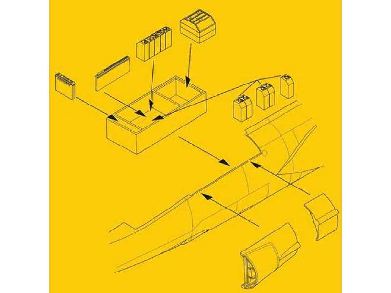F-104G/S Electronics and Ammo Boxes Set - zdjęcie 1 F-104G/S Electronics and Ammo Boxes Set - zdjęcie 1