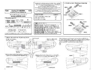 Curtiss P40E/M/N 1/72 Armament Set for Academy Kits - zdjęcie 4